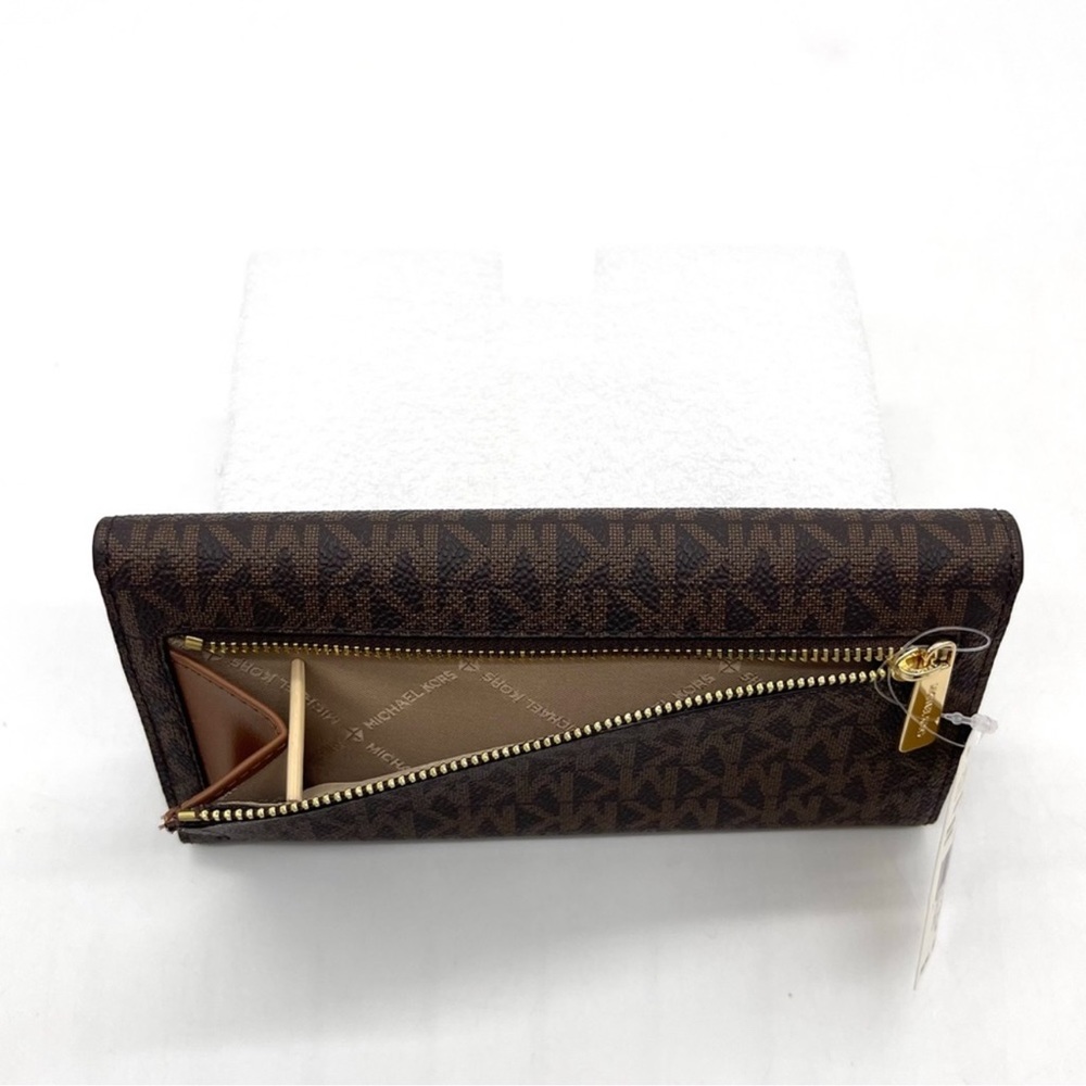 Michael Kors Mirella Medium EW Tote Bag & Trifold Wallet Brown - Picture 9 of 11